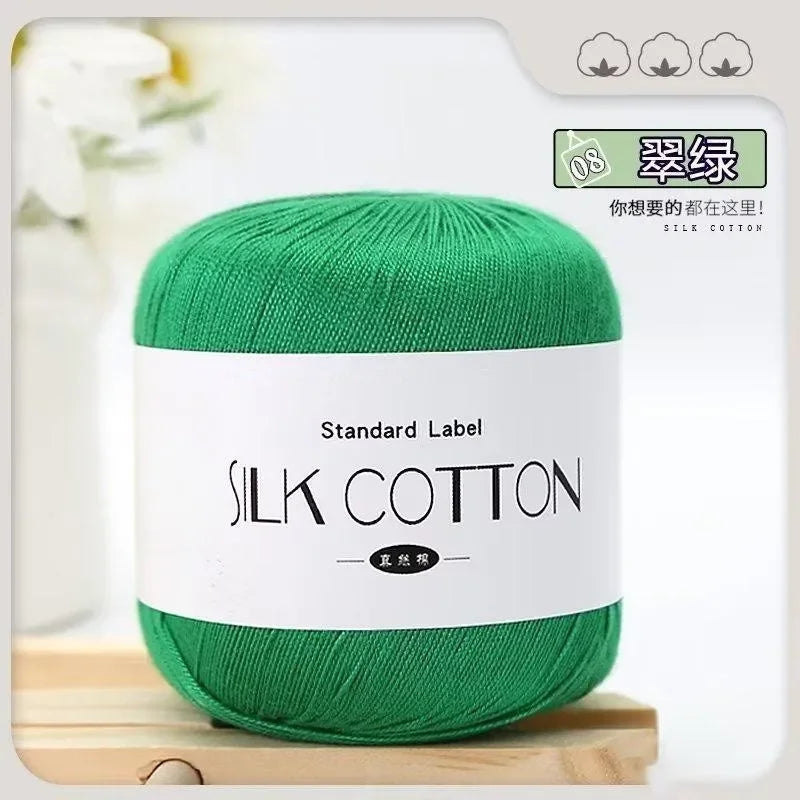 50G/Pc Silk Lace Cotton Milk Crochet Yarn Baby Hand-Knitted Warm Soft Knitting Thread for Hand Knitting Supplies Cross Stitch