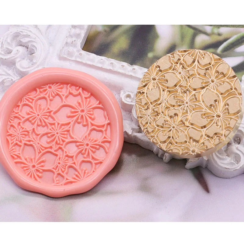 Star Sky Lotus Rose Pattern Wax Seal Stamp Retro Sealing Wax Stamp Replace Head Flowers Leaf Decorate Gift