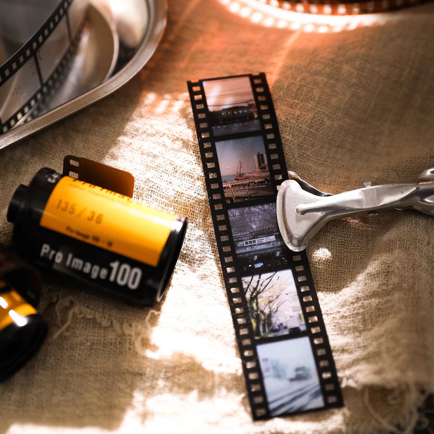 Journamm 25Mm*2M Retro Film Theme PET Tapes DIY Scrapbooking Collage Stationery Decor Journalling Materials Ins Adhesive Tapes