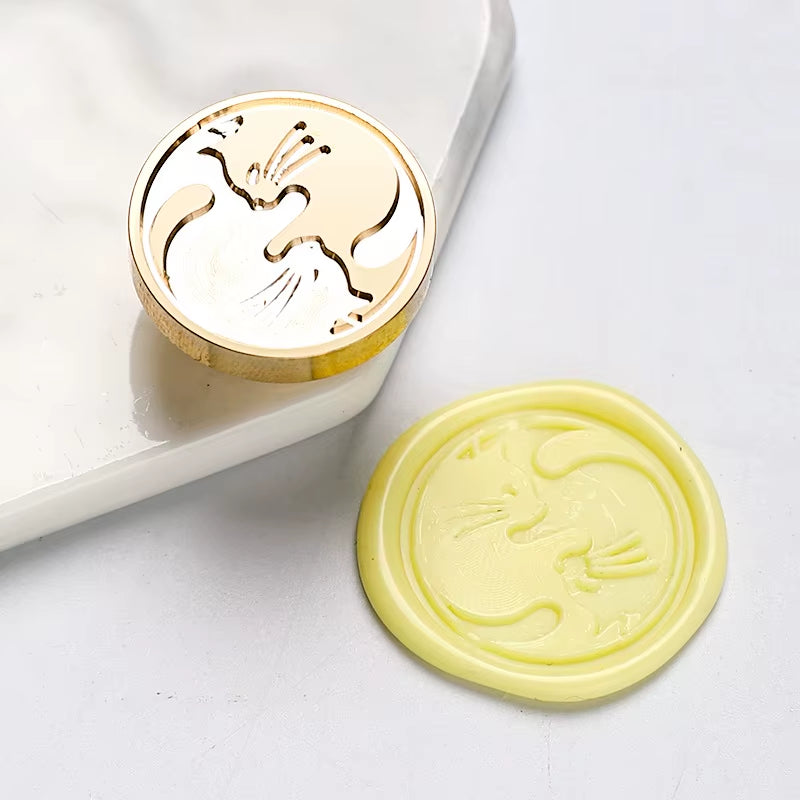 Star Sky Lotus Rose Pattern Wax Seal Stamp Retro Sealing Wax Stamp Replace Head Flowers Leaf Decorate Gift