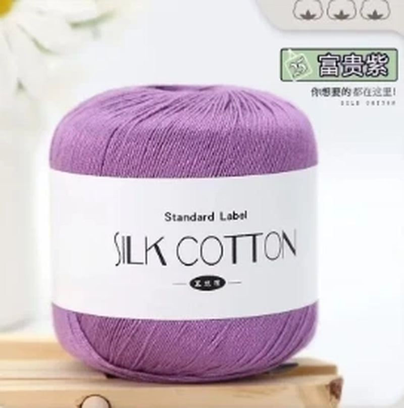 50G/Pc Silk Lace Cotton Milk Crochet Yarn Baby Hand-Knitted Warm Soft Knitting Thread for Hand Knitting Supplies Cross Stitch