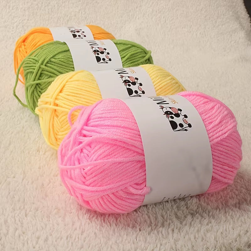 150G Milk Yarn Handmade Medium Coarse DIY Weaving Yarn Ball for Knitting Sweaters, Hats, Scarves and Other Clothing