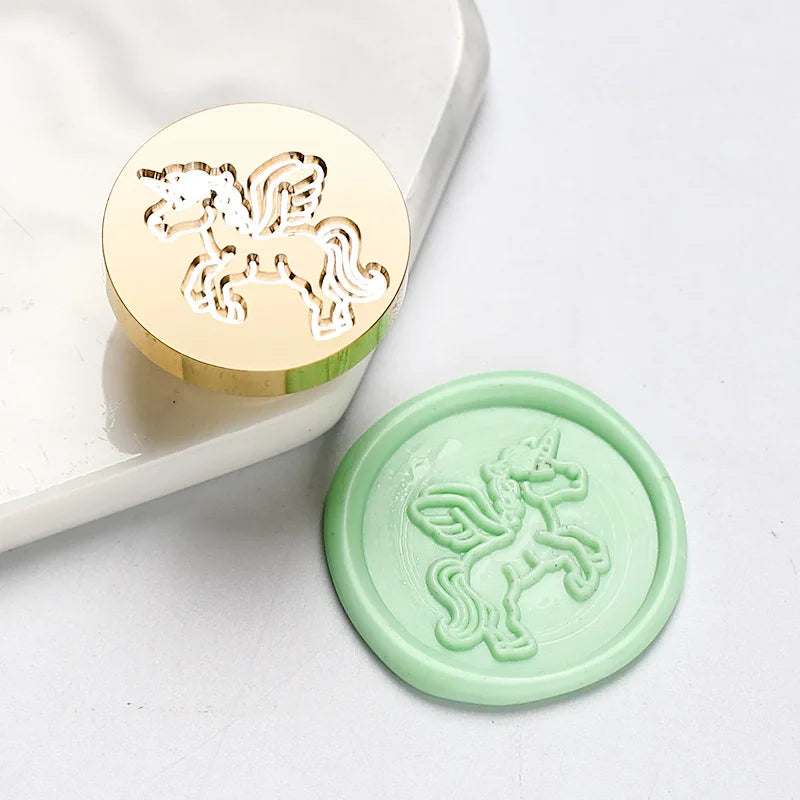 Star Sky Lotus Rose Pattern Wax Seal Stamp Retro Sealing Wax Stamp Replace Head Flowers Leaf Decorate Gift