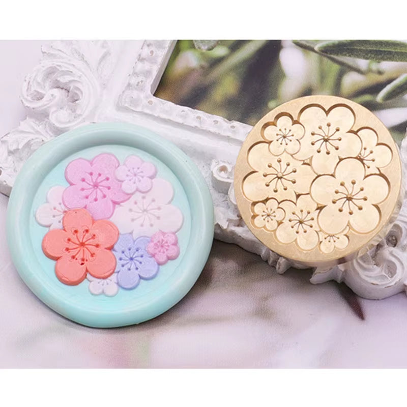 Star Sky Lotus Rose Pattern Wax Seal Stamp Retro Sealing Wax Stamp Replace Head Flowers Leaf Decorate Gift