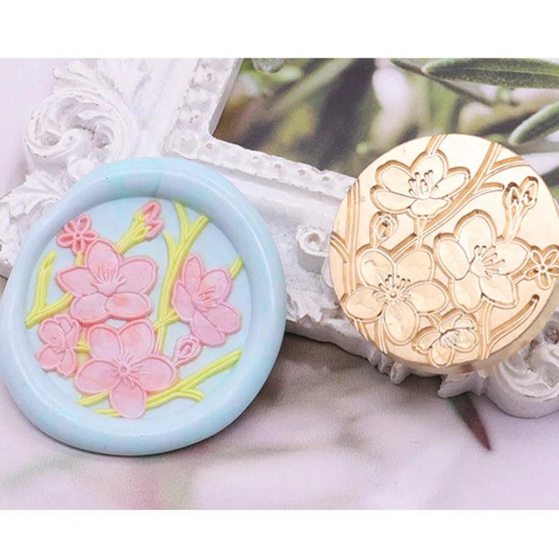 Star Sky Lotus Rose Pattern Wax Seal Stamp Retro Sealing Wax Stamp Replace Head Flowers Leaf Decorate Gift