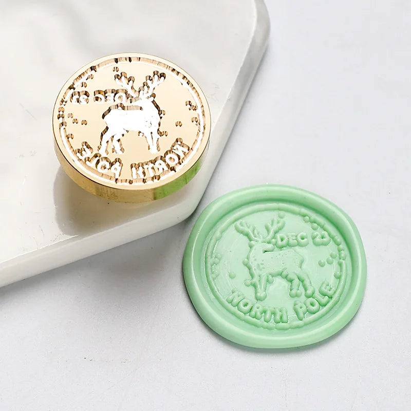 Star Sky Lotus Rose Pattern Wax Seal Stamp Retro Sealing Wax Stamp Replace Head Flowers Leaf Decorate Gift