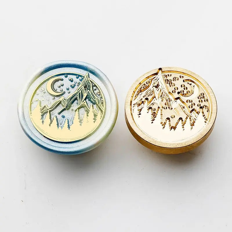 Star Sky Lotus Rose Pattern Wax Seal Stamp Retro Sealing Wax Stamp Replace Head Flowers Leaf Decorate Gift