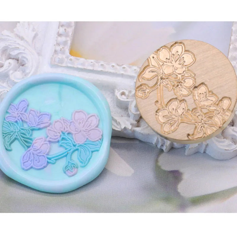 Star Sky Lotus Rose Pattern Wax Seal Stamp Retro Sealing Wax Stamp Replace Head Flowers Leaf Decorate Gift