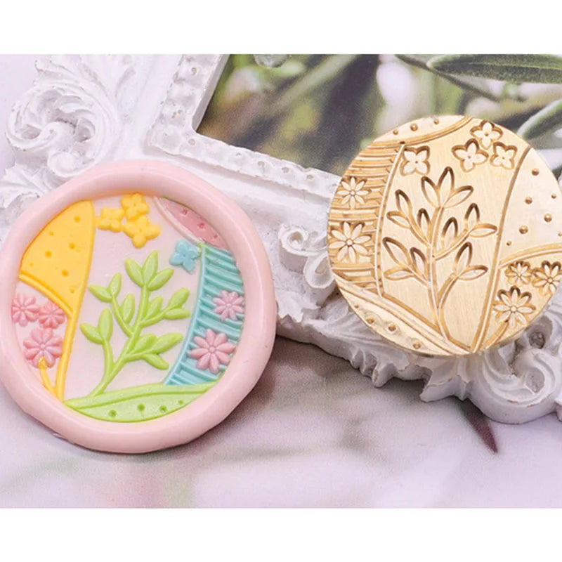 Star Sky Lotus Rose Pattern Wax Seal Stamp Retro Sealing Wax Stamp Replace Head Flowers Leaf Decorate Gift