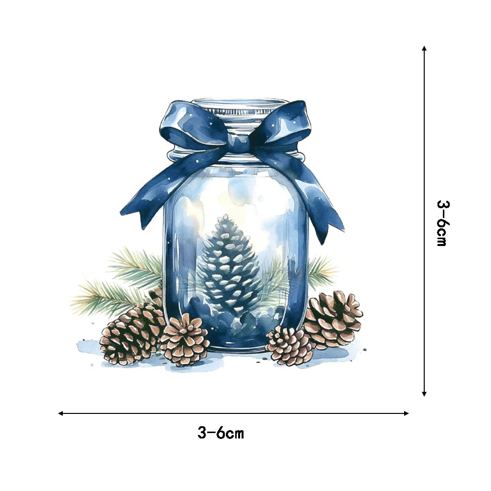 50PCS Blue Winter Stickers Scrapbooking Laptop Graffiti Room Community Art Picture Diary Y2K Fashion Phone Fun Christmas Sticker