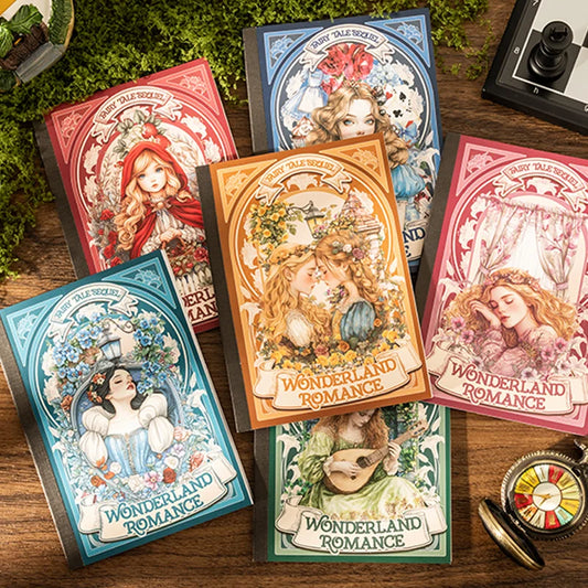 18Pcs Fairy Tale Sequel Series Fairy Tale Theme Dual Material Die Cut Sticker Book Handbook Collage DIY Scrapbook Envelope Card
