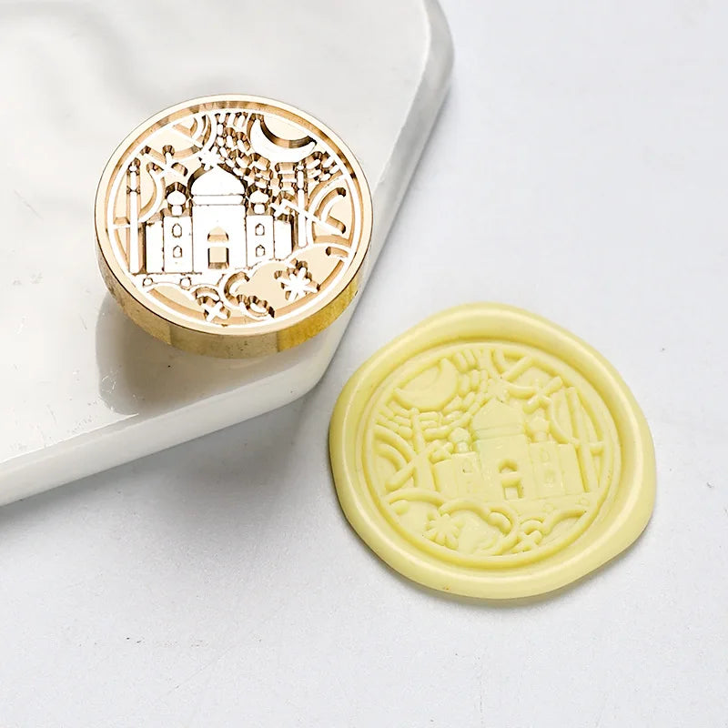 Star Sky Lotus Rose Pattern Wax Seal Stamp Retro Sealing Wax Stamp Replace Head Flowers Leaf Decorate Gift