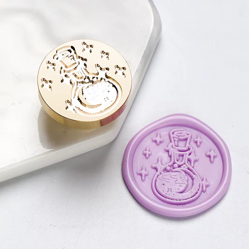 Star Sky Lotus Rose Pattern Wax Seal Stamp Retro Sealing Wax Stamp Replace Head Flowers Leaf Decorate Gift