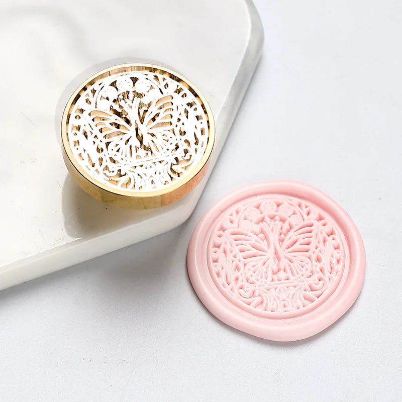 Star Sky Lotus Rose Pattern Wax Seal Stamp Retro Sealing Wax Stamp Replace Head Flowers Leaf Decorate Gift